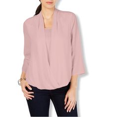 Details V-Neckline. Pullover Surplice Styling. Three-Quarter Length Sleeves. Imported. Color Misty Pink. New With Tags. Materials Overlay And Back Yoke: Polyester, Body: Polyester/Spandex. Measurements Size Ps Approx. Model Measurement Height 5’10” Bust: 35.5” Waist: 27” Hips 35” A2 Ships Same Or Next Day Reasonable Offer Accepted Smoke & Pet Free Home Bundle 1+ Items To Save On Shipping Spring V-neck Top For Layering, Chic V-neck Top For Spring Layering, Spring Layering V-neck Top, Versatile Pink V-neck Top, Chic V-neck Top For Layering, Chic Pink Blouse For Layering, Offer Accepted, Surplice Top, Club Tops