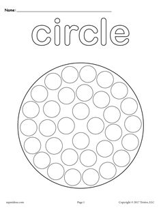 FREE Circle Do-A-Dot Printable Shape Coloring Pages, Aktiviti Kanak-kanak, Circle Crafts, Dot Worksheets, Heart Coloring Pages, Shapes Preschool, Shapes Worksheets, Do A Dot, Preschool Valentines