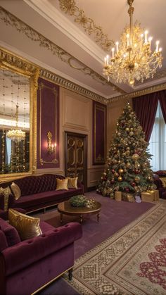 Christmas Aesthetic Rich Christmas Aesthetic, Fireplace Styling Ideas, Cozy Christmas Aesthetic, Fireplace Styling, Rich Christmas, Purple Drapes, Christmas Look, Your Drawing, Gold Ornaments