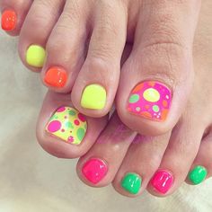 Neon Toe Nails, Teen Nails