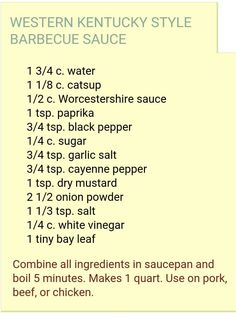 a recipe for barbecue sauce with instructions on how to make it in the microwave or oven