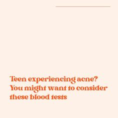 These tests will help unearth the ROOT CAUSE of your teen’s acne. You should be able to ask your GP for these blood tests for your teen… | Instagram March 3, Blood Test, Meal Plans, Inside Out