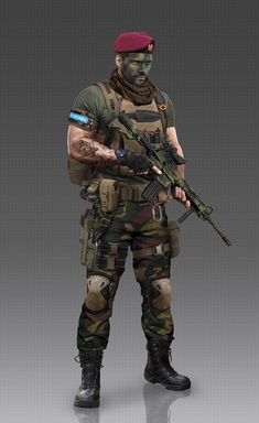 Ghost Recon Concept Art, Modern Soldier Art, Army Character Design, Future Soldier Design, Mercenary Character Design, Soldier Reference, Soviet Soldier, Airborne Army, Tactical Armor