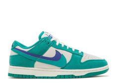 Wmns Dunk Low SE '85' - Nike - DO9457 101 - sail/lapis/off noir/neptune green | Flight Club Branding Elements, Limited Edition Sneakers, Sneaker Stores, Nike Brand, Sneaker Games, Navy Leather, Green Suede, Nike Dunk Low, Dunk Low