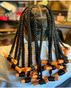 Coi Leray Braids With Curls, Trap Hairstyle, Short Coi Leray Braids, Coi Braids, Braids With Hair Jewelry, Leray Braids, Knotless Braids Styles, Large Knotless Braids, Hair Baddie