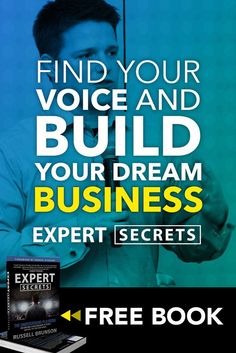 a man holding an umbrella with the text find your voice and build your dream business expert secrets