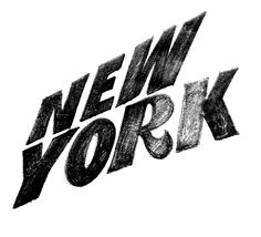 the words new york written in black ink