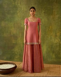 Onion Pink, Kurta Sharara Set, Pink Kurta, Indian Outfits Lehenga, Fashionable Saree Blouse Designs, Latest Bridal Dresses, Stitching Dresses