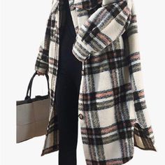 Color: Beige, Brown, Black, Green, And Hood Black Simple But Trend-On: Fall Winter Long Flannel Shirt Jacket For Women Shacket -New Clean Never Worn No Defects Or Damages Long Flannel Shirt, Long Cotton Coat, Long Shacket, Long Flannel, Women's Windbreaker, Summer Coats, Windproof Jacket, Long Winter Coats, Long Parka