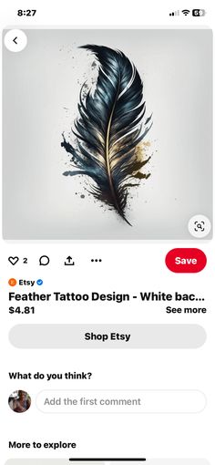 an image of a twitter post with a feather on it