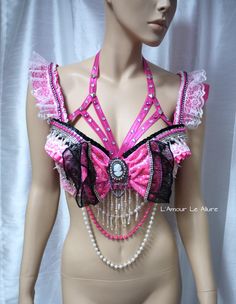 http://lamourleallure.storenvy.com/collections/1308738-cosplay-princess-anime/products/17086932-punk-barbie-bra-top-costume-cosplay-dance-costume-rave-bra-rave-wear-hallowe Punk Barbie, Halloween Dance Costumes, Princess Anime, Show Girl, Halloween Dance, Anime Products, Burlesque Show, Rave Bra, Skating Outfits