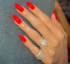 Nails Bright, Red Acrylic Nails, Nails Green, Work Nails, Red Nail, Bright Spring, Classy Nails, Fire Nails, Chic Nails