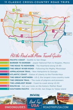 the road trip map for the united states