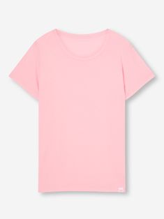 Our women's pink leisure t-shirt is an effortlessly chic sport-luxe essential. The Lara fabric is a slightly lighter weight than Basel but has enough coverage to be worn out of the house and also offers good breathability, making it perfect for warmer climates. Not only is the Lara versatile, it has maintained the super-soft fabric quality and stretch composition that we know you love. What's more, the Lara fabric retains its initial softness and colour and is also responsibly and ethically sourced; spun and knitted in Europe. To make it truly special, we can personalise your garment with initials or a motif. Read more about our personalised services here. The model is 5’10” / 178cm tall with waist size 25” / 63cm, bust size 32” / 82cm. She wears a size Small. Rose Cookies, Sport Luxe, Pink Crew Neck, Pink Sale, Sports Luxe, Pink Crewneck, Monogrammed Items, Basel, Woman Colour