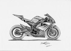 a drawing of a motorcycle is shown in black and white, as if it were from the movie motorcycling