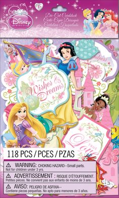 the disney princess poster is shown in pink