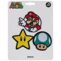 mario and luigi star patch set