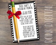 this is an image of a printable teacher's day poem with a pencil