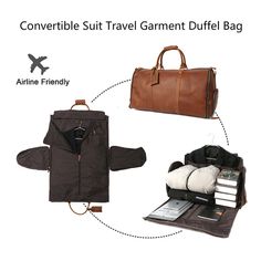 Full Grain Leather Duffle Bag Carry On Garment Bag Convertible Garment – ROCKCOWLEATHERSTUDIO Mens Carry On Bag, Convertible Shoes, Leather Garment Bag, Leather Duffle Bag Men, Bag With Shoe Compartment, Suit Model, Suit Bag, Leather Duffle Bag, Leather Duffle