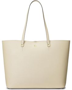 LAUREN Ralph Lauren Crosshatch Leather Large Karly Tote Luxury Modern Ralph Lauren Shoulder Bag, Elegant Everyday Bags With Logo Hardware, Dog Clip, Back Bag, Metallic Logo, Sophisticated Style, Lauren Ralph Lauren, Product Reviews, Color Show