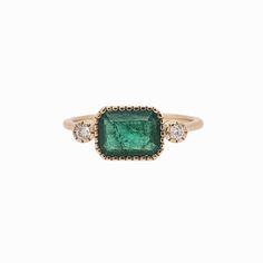 This elegant emerald ring in 14K gold is perfect to wear for any occasion. This emerald ring features an 8x6mm emerald cut Zambian Emerald set in a classic 14k gold mount with a comfort band. Would make a beautiful birthday present or anniversary present. ~~~~~~ If you're interested in purchasing this setting with a different center stone please message us! Gift 14k Gold Emerald Ring With Rose Cut Diamonds, 14k Gold Birthstone Ring With Emerald Cut Halo Setting, Emerald Cut Green Ring With Rose Cut Diamonds, Timeless 14k Gold Emerald Ring With Rose Cut Diamonds, Heirloom Emerald Cut Emerald Cluster Ring, Emerald Gemstone Cluster Ring In Emerald Cut, Emerald Cluster Ring With Emerald Cut, Luxury Yellow Gold Emerald Ring With Rose Cut Diamonds, 14k Gold Emerald Cut Rose Cut Diamond Rings