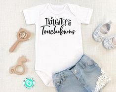 Fun Funny Baby Shower Gifts, Handmade Baby Items, Funny Toddler Shirt, Football Baby