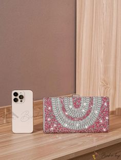 Bird in Bag - Red Leather Single-Shoulder Clutch Bag with Chain Strap Red Crossbody Clutch For Party, Red Evening Bag With Mobile Phone Holder, Red Clutch Evening Bag, Red Rectangular Clutch With Chain Strap, Pink Details, Bag With Chain, Chain Pattern, Box Bag, Bird In Bag