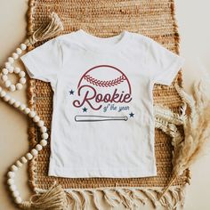 a t - shirt that says rookie of the ocean with a baseball on it