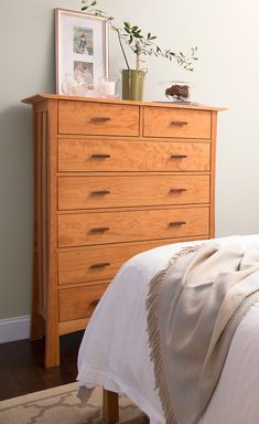 a bedroom scene with focus on the dresser