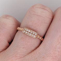 A beautiful diamond ring in 14k solid gold that can sit with your ring perfectly, or be worn on its own! Heirloom 14k Rose Gold Diamond Ring In Yellow Gold, Dazzling 14k Gold Stackable Promise Rings, Dazzling 14k Gold Stackable Rings For Promise, Diamond White 14k Rose Gold Diamond Ring For Anniversary, 14k Rose Gold Stackable Rings With Brilliant Cut, 14k Gold Diamond Cut Stackable Rings In Diamond White, 14k Gold Diamond White Stackable Rings With Diamond Cut, Fine Jewelry 14k Rose Gold Rings With Diamond Accents, 14k Rose Gold Diamond Ring With Accents As Gift