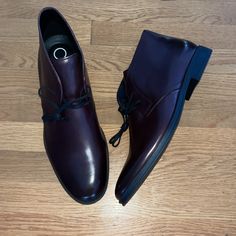 Calvin Klein Wolfe Crust Leather Mens Size 13 Color: Mahogany Brand New In Box Calvin Klein Leather Boots For Formal Occasions, Calvin Klein Shoes, Chukka Boots, Size 13, Calvin Klein, Men's Shoes, Man Shop, Brand New, Boots