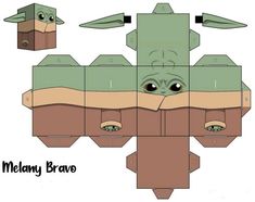 an origami yoda from the child's star wars paper toy with instructions