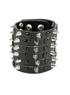 Silver Bracelet Stack, Spiked Jewelry, Spike Bracelet, Faux Leather Bracelets, Silver Cuff Bangle, Silver Jewelry Diy, Silver Jewelry Box, Bangle Silver, Cuff Jewelry