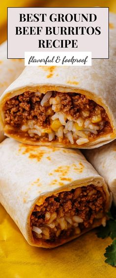 Image for Best Ground Beef Burritos Recipe