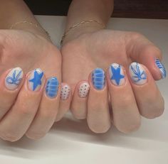 💙🎀⭐️ Blue Coquette Nails, Blue Cute Nails, Disneyland Nails, Blue Coquette, Coquette Nails, Nyc Nails, Mens Nails