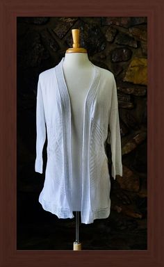 women: TRIBAL White Cutwork Cardigan Sweater / Topper - Size Large *NEW* Hot Sweater, Cardigan Casual, Women Sleeve, Cut Work, Colorful Sweaters, Cardigan Sweater, White Vintage