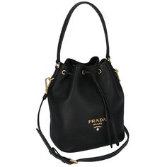 Prada Shoulder Bucket Bag Drawstring Black Vertical 24.2cm Beside 21.5cm Gusset 13.5cm Handle 41.2cm Strap 126-136cm (Interval: 2.5cm) 72.2-115.2cm Bags Prada, Prada Bags, Bags Designer Fashion, Drawstring Bag, Bucket Bag, Designer Fashion, Black Color, Prada, Bags Designer