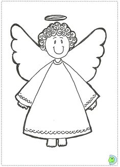 an angel coloring page for kids