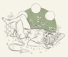 a black and white drawing of a woman laying on the ground