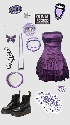 Guts World Tour outfit💜🪩 Rare Features, Sister Outfits, Outfit Plan, Live Fit