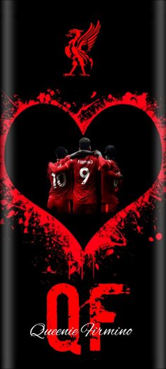 two soccer players hugging each other in front of a heart with the number 9 on it