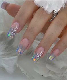 Cinderella Nails, Heart Nail Designs, Chrome Nails Designs, Asian Nails, Diy Acrylic Nails, Spring Nail Designs, Beauty Nails Design, Simple Gel Nails, Girly Acrylic Nails