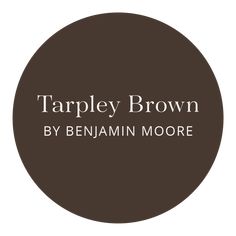 the logo for tarapley brown by benamin moore, which is featured in an article