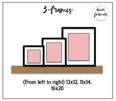 the 5 frames are shown on top of each other, and have pink squares in them