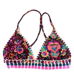 Xhilaration | Burgundy/Pink Multi Boho Floral Print Bikini Top Size: Small Condition: Nwot Smoke/Pet Free Home Bundle The Things You Love For A Special Discount! *Ship Up To 5lbs For One Shipping Price Return Customers Get $5 Off Just Msg Me Before Purchase! Multicolor Triangle Halter Top For Vacation, Multicolor Vacation Halter Neck Top, Multicolor Beachwear Halter Top For Vacation, Vibrant Triangle Top Swimwear For Festivals, Multicolor Halter Top Beachwear For Vacation, Multicolor Halter Top For Beach Vacation, Multicolor Sleeveless Swimwear For Festivals, Pink Bohemian Sleeveless Swimwear, Multicolor Halter Neck Top For Vacation