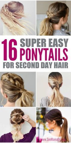 Long Hair Ponytail Styles, Easy Ponytails, Nurse Hairstyles, Perfect Ponytail, Second Day Hairstyles, Easy Hairstyles For Medium Hair, Simple Ponytails