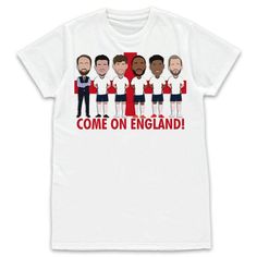 England Football Come On England Mens T-Shirt Sizes S-3XL Unofficial EurosFantastic Sublimated T-shirt a great gift for all England football fans- support our boys this summer 2 Design Choices Available:DESIGN 1      Southgate, Maguire, Stones, Sterling, Rashford, KaneDESIGN 2      James, Rice, Mount, Foden, Grealish, SanchoT- Shirt Colours Available: WhitePrint - Our prints are high quality sublimated prints for an excellent finish that is expected to last the lifetime of the t-shirt if washed