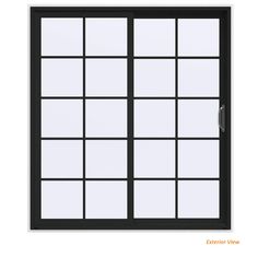 an image of a window that is open and showing the side glass for sliding doors