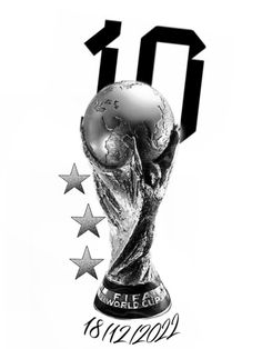 the world cup trophy with stars around it