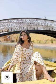 "𝐈𝐭𝐞𝐦 𝐃𝐞𝐬𝐜𝐫𝐢𝐩𝐭𝐢𝐨𝐧 Beautifully crafted and inspired by traditional Indian block printing, this Bagru Print White Bohemian Dress is perfect for the summer season. Featuring a floral print and a maxi length, this dress is made with lightweight and breathable fabrics to keep you cool and comfortable. With a hand-block printed design, you are sure to stand out in this unique and stylish dress.  About the dress: The dress is made in a beautiful Jaipur Bagru print and 100% pure cotton fabric. Extremely comfortable fit, elegant and feminine look.  Size Chart:  SIZE XS *BODY: Bust: fits bust around 33\"-34\"/ 84-88 cm Waist: fits waist around 25\"-26\"/ 64-68 cm Hips: fits hips around 33\"-35\"/ 86-90 cm *GARMENT: Bust: +/- 32\"/ 81.3 cm Waist: +/- 26\"/ 66 cm Sleeve length: +/- 17\" Indian Block Printing, White Bohemian Dress, Summer Outfits For Women, Maxi Dress Floral, Bagru Print, White Bohemian, Indian Block Print, Dress Indian, Block Printing